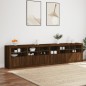 vidaXL Sideboard mit LED-Leuchten Braun Eichen-Optik 283x37x67 cm vidaXL Sideboard mit LED-Leuchten Braun Eichen-Optik 283x37x67 cm