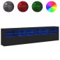 vidaXL Sideboard mit LED-Leuchten Schwarz 283x37x67 cm vidaXL Sideboard mit LED-Leuchten Schwarz 283x37x67 cm