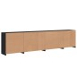 vidaXL Sideboard mit LED-Leuchten Schwarz 283x37x67 cm vidaXL Sideboard mit LED-Leuchten Schwarz 283x37x67 cm