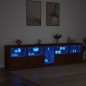 vidaXL Sideboard mit LED-Leuchten Braun Eichen-Optik 283x37x67 cm vidaXL Sideboard mit LED-Leuchten Braun Eichen-Optik 283x37x67 cm
