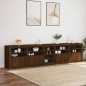 vidaXL Sideboard mit LED-Leuchten Braun Eichen-Optik 283x37x67 cm vidaXL Sideboard mit LED-Leuchten Braun Eichen-Optik 283x37x67 cm