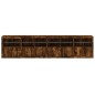 vidaXL Sideboard mit LED-Leuchten Räuchereiche 283x37x67 cm vidaXL Sideboard mit LED-Leuchten Räuchereiche 283x37x67 cm