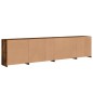 vidaXL Sideboard mit LED-Leuchten Räuchereiche 283x37x67 cm vidaXL Sideboard mit LED-Leuchten Räuchereiche 283x37x67 cm
