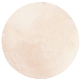 vidaXL Teppich HUARTE Kurzflor Weich und Waschbar Beige Ø 80 cm