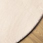 vidaXL Teppich HUARTE Kurzflor Weich und Waschbar Beige Ø 200 cm vidaXL Teppich HUARTE Kurzflor Weich und Waschbar Beige Ø 200 cm