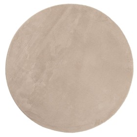 vidaXL Teppich HUARTE Kurzflor Weich und Waschbar Sandfarben Ø 80 cm