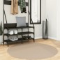 vidaXL Teppich HUARTE Kurzflor Weich und Waschbar Sandfarben Ø 120 cm vidaXL Teppich HUARTE Kurzflor Weich und Waschbar Sandfarben Ø 120 cm