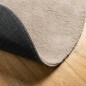 vidaXL Teppich HUARTE Kurzflor Weich und Waschbar Sandfarben Ø 120 cm vidaXL Teppich HUARTE Kurzflor Weich und Waschbar Sandfarben Ø 120 cm