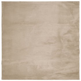 vidaXL Teppich HUARTE Kurzflor Weich und Waschbar Sandfarben 160x160cm