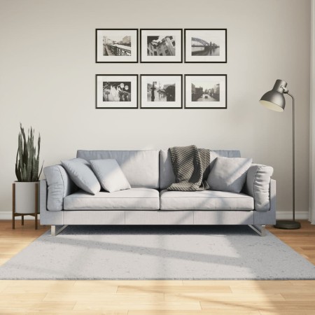 vidaXL Teppich HUARTE Kurzflor Weich und Waschbar Grau 160x160 cm