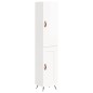 Highboard Hochglanz-Weiß 34,5x34x180 cm Holzwerkstoff Highboard Hochglanz-Weiß 34,5x34x180 cm Holzwerkstoff