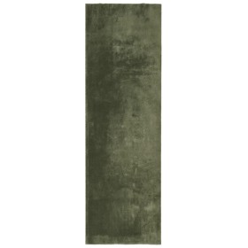 vidaXL Teppich HUARTE Kurzflor Weich und Waschbar Waldgrün 80x250 cm