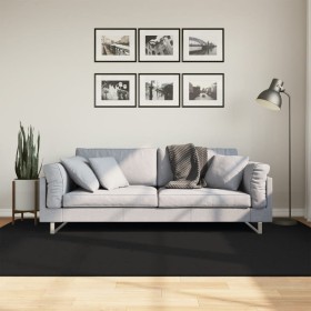 vidaXL Teppich HUARTE Kurzflor Weich und Waschbar Schwarz 160x230 cm