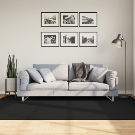 vidaXL Teppich HUARTE Kurzflor Weich und Waschbar Schwarz 160x230 cm