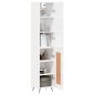 Highboard Hochglanz-Weiß 34,5x34x180 cm Holzwerkstoff Highboard Hochglanz-Weiß 34,5x34x180 cm Holzwerkstoff