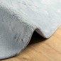 vidaXL Teppich HUARTE Kurzflor Weich und Waschbar Blau Ø 80 cm vidaXL Teppich HUARTE Kurzflor Weich und Waschbar Blau Ø 80 cm
