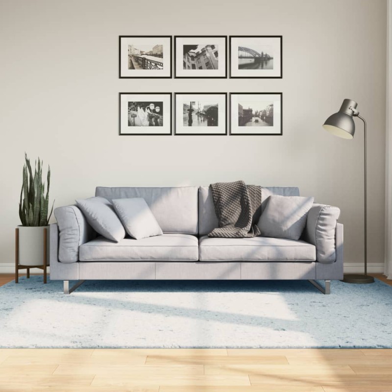 vidaXL Teppich HUARTE Kurzflor Weich und Waschbar Blau 160x230 cm vidaXL Teppich HUARTE Kurzflor Weich und Waschbar Blau 160x230 cm