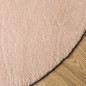 vidaXL Teppich HUARTE Kurzflor Weich und Waschbar Blassrosa Ø 120 cm vidaXL Teppich HUARTE Kurzflor Weich und Waschbar Blassrosa Ø 120 cm