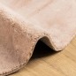 vidaXL Teppich HUARTE Kurzflor Weich und Waschbar Blassrosa Ø 120 cm vidaXL Teppich HUARTE Kurzflor Weich und Waschbar Blassrosa Ø 120 cm