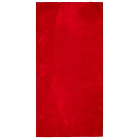 vidaXL Teppich HUARTE Kurzflor Weich und Waschbar Rot 100x200 cm