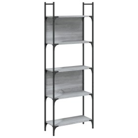vidaXL Bücherregal 5 Böden Grau Sonoma 60,5x24x166,5 cm Holzwerkstoff