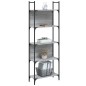 vidaXL Bücherregal 5 Böden Grau Sonoma 60,5x24x166,5 cm Holzwerkstoff vidaXL Bücherregal 5 Böden Grau Sonoma 60,5x24x166,5 cm Holzwerkstoff