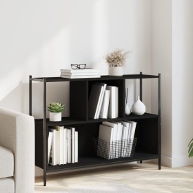 vidaXL Bücherregal Schwarz 102x28x77,5 cm Holzwerkstoff