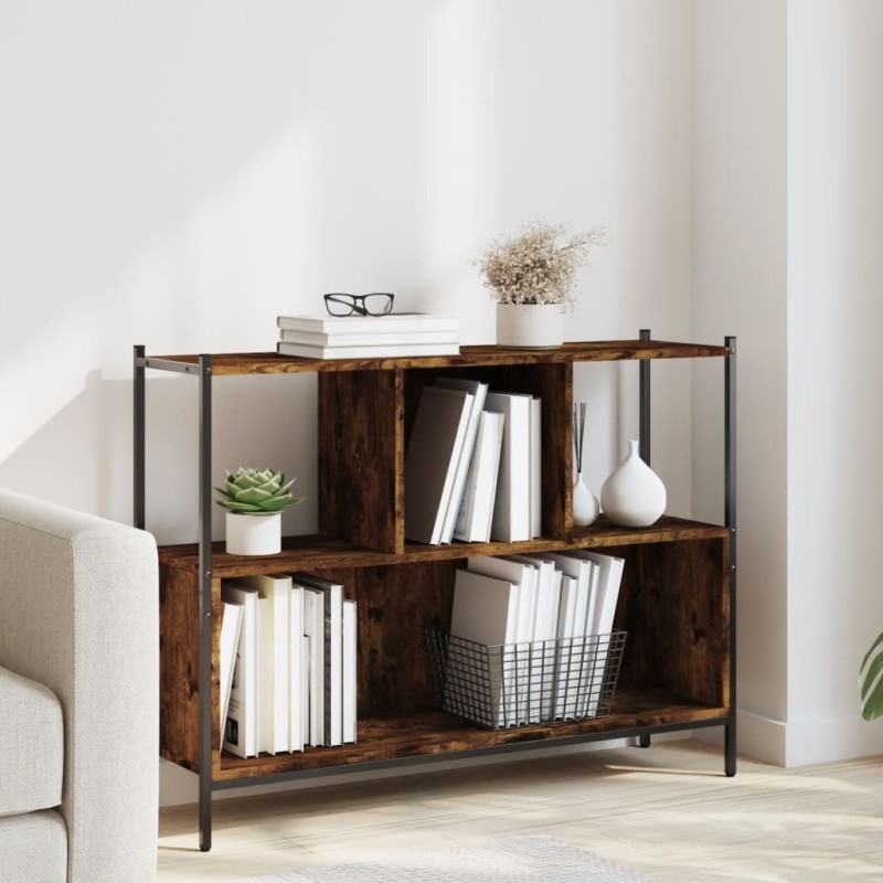 vidaXL Bücherregal Räuchereiche 102x28x77,5 cm Holzwerkstoff vidaXL Bücherregal Räuchereiche 102x28x77,5 cm Holzwerkstoff