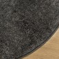 vidaXL Teppich ISTAN Hochflor Glänzend Anthrazit Ø 80 cm vidaXL Teppich ISTAN Hochflor Glänzend Anthrazit Ø 80 cm