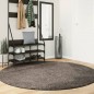 vidaXL Teppich ISTAN Hochflor Glänzend Grau Ø 200 cm vidaXL Teppich ISTAN Hochflor Glänzend Grau Ø 200 cm