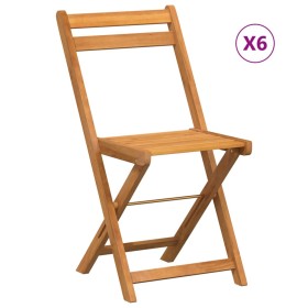 vidaXL Bistrostühle 6 Stk. Klappbar Massivholz Akazie