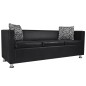 vidaXL 3-Sitzer-Sofa Kunstleder Schwarz vidaXL 3-Sitzer-Sofa Kunstleder Schwarz