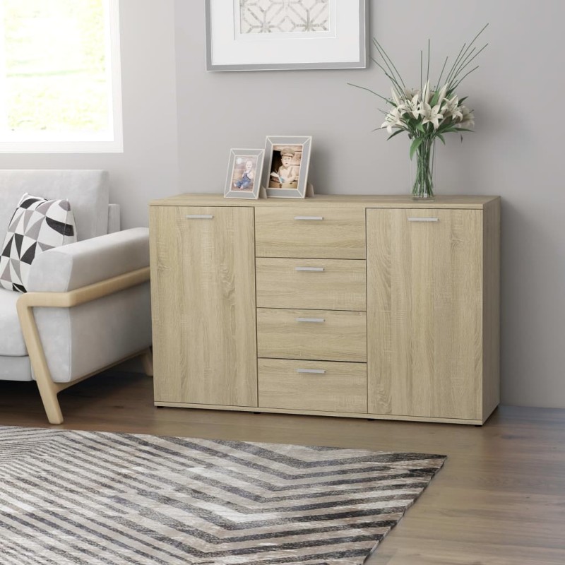 vidaXL Sideboard Sonoma-Eiche 120x35,5x75 cm Holzwerkstoff vidaXL Sideboard Sonoma-Eiche 120x35,5x75 cm Holzwerkstoff