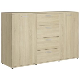 vidaXL Sideboard Sonoma-Eiche 120x35,5x75 cm Holzwerkstoff