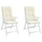 vidaXL Gartenstuhlauflagen für Hochlehner 2Stk. Creme 120x50x3cm Stoff vidaXL Gartenstuhlauflagen für Hochlehner 2Stk. Creme 120x50x3cm Stoff