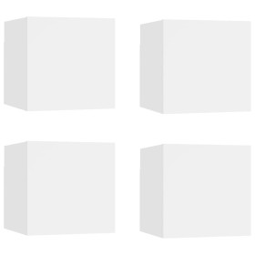 vidaXL TV-Wandschränke 4 Stk. Weiß 30,5x30x30 cm