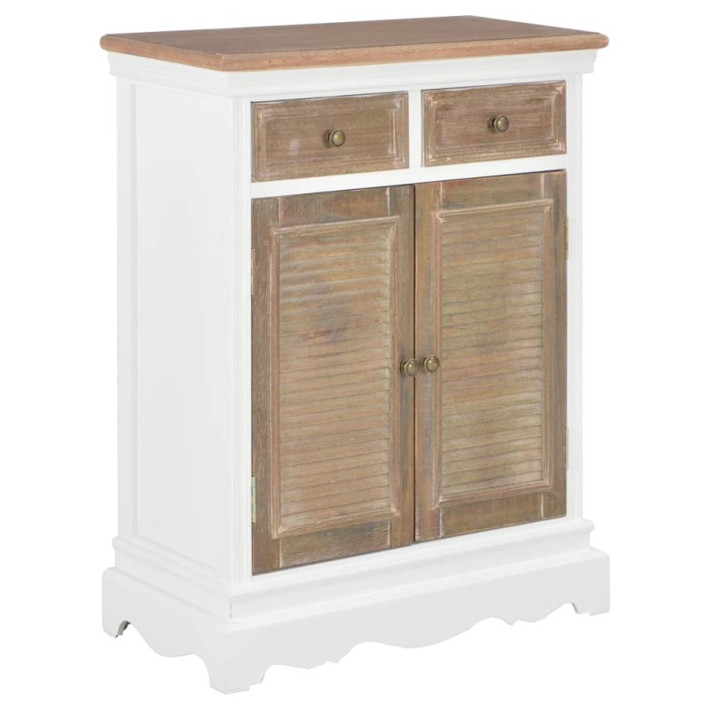 vidaXL Sideboard Weiß 60x30x80 cm Massivholz vidaXL Sideboard Weiß 60x30x80 cm Massivholz