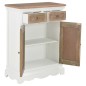 vidaXL Sideboard Weiß 60x30x80 cm Massivholz vidaXL Sideboard Weiß 60x30x80 cm Massivholz
