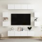 vidaXL 8-tlg. TV-Schrank-Set Weiß Holzwerkstoff vidaXL 8-tlg. TV-Schrank-Set Weiß Holzwerkstoff