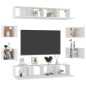 vidaXL 8-tlg. TV-Schrank-Set Weiß Holzwerkstoff vidaXL 8-tlg. TV-Schrank-Set Weiß Holzwerkstoff