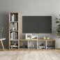 vidaXL TV-Schränke 2 Stk. Weiß Sonoma-Eiche 142,5x35x36,5cm vidaXL TV-Schränke 2 Stk. Weiß Sonoma-Eiche 142,5x35x36,5cm