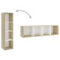 vidaXL 3-tlg. TV-Schrank-Set Weiß Sonoma-Eiche Holzwerkstoff vidaXL 3-tlg. TV-Schrank-Set Weiß Sonoma-Eiche Holzwerkstoff