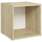 vidaXL 3-tlg. TV-Schrank-Set Weiß Sonoma-Eiche Holzwerkstoff vidaXL 3-tlg. TV-Schrank-Set Weiß Sonoma-Eiche Holzwerkstoff