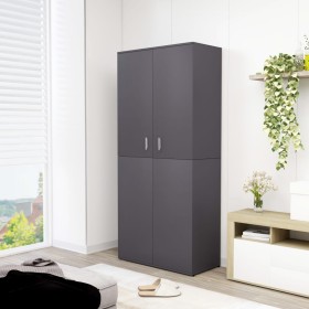 vidaXL Schuhschrank Grau 80×39×178 cm Holzwerkstoff
