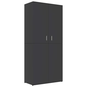 vidaXL Schuhschrank Grau 80×39×178 cm Holzwerkstoff