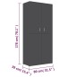 vidaXL Schuhschrank Grau 80×39×178 cm Holzwerkstoff vidaXL Schuhschrank Grau 80×39×178 cm Holzwerkstoff