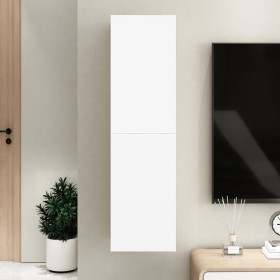 vidaXL TV-Schrank Weiß und Sonoma-Eiche 30,5x30x110 cm Holzwerkstoff
