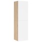 vidaXL TV-Schrank Weiß und Sonoma-Eiche 30,5x30x110 cm Holzwerkstoff vidaXL TV-Schrank Weiß und Sonoma-Eiche 30,5x30x110 cm Holzwerkstoff