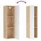 vidaXL TV-Schrank Weiß und Sonoma-Eiche 30,5x30x110 cm Holzwerkstoff vidaXL TV-Schrank Weiß und Sonoma-Eiche 30,5x30x110 cm Holzwerkstoff
