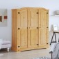 vidaXL Kleiderschrank Mexiko-Stil Kiefernholz 3 Türen vidaXL Kleiderschrank Mexiko-Stil Kiefernholz 3 Türen